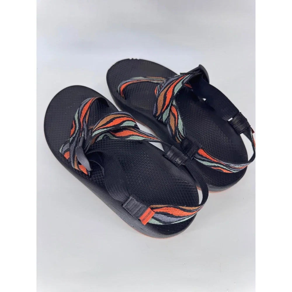 Chaco Z Cloud Sandals Mens 13 Black Orange Hiking Outdoor Sport Comfort